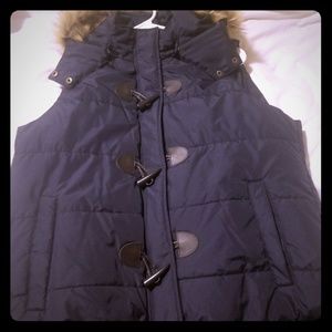 Fur Trim Puffer Vest